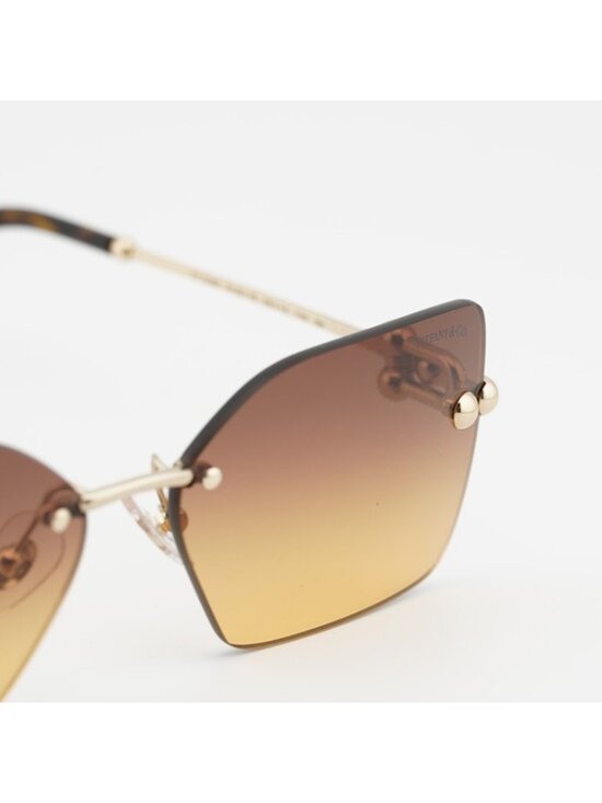 Tiffany & Co TF3088 618978 Sunglasses Pale Gold Rectangle Frame main image 4